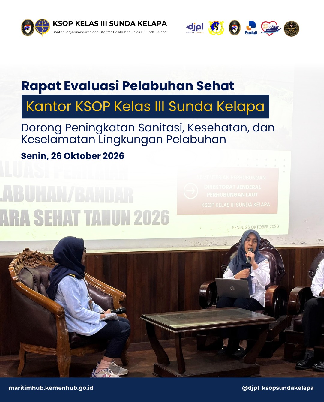 Rapat Evaluasi Pelabuhan SehatT, KSOP Kelas III Sunda Kelapa Dorong Peningkatan Sanitasi, Kesehatan, dan Keselamatan di Lingkungan Pelabuhan